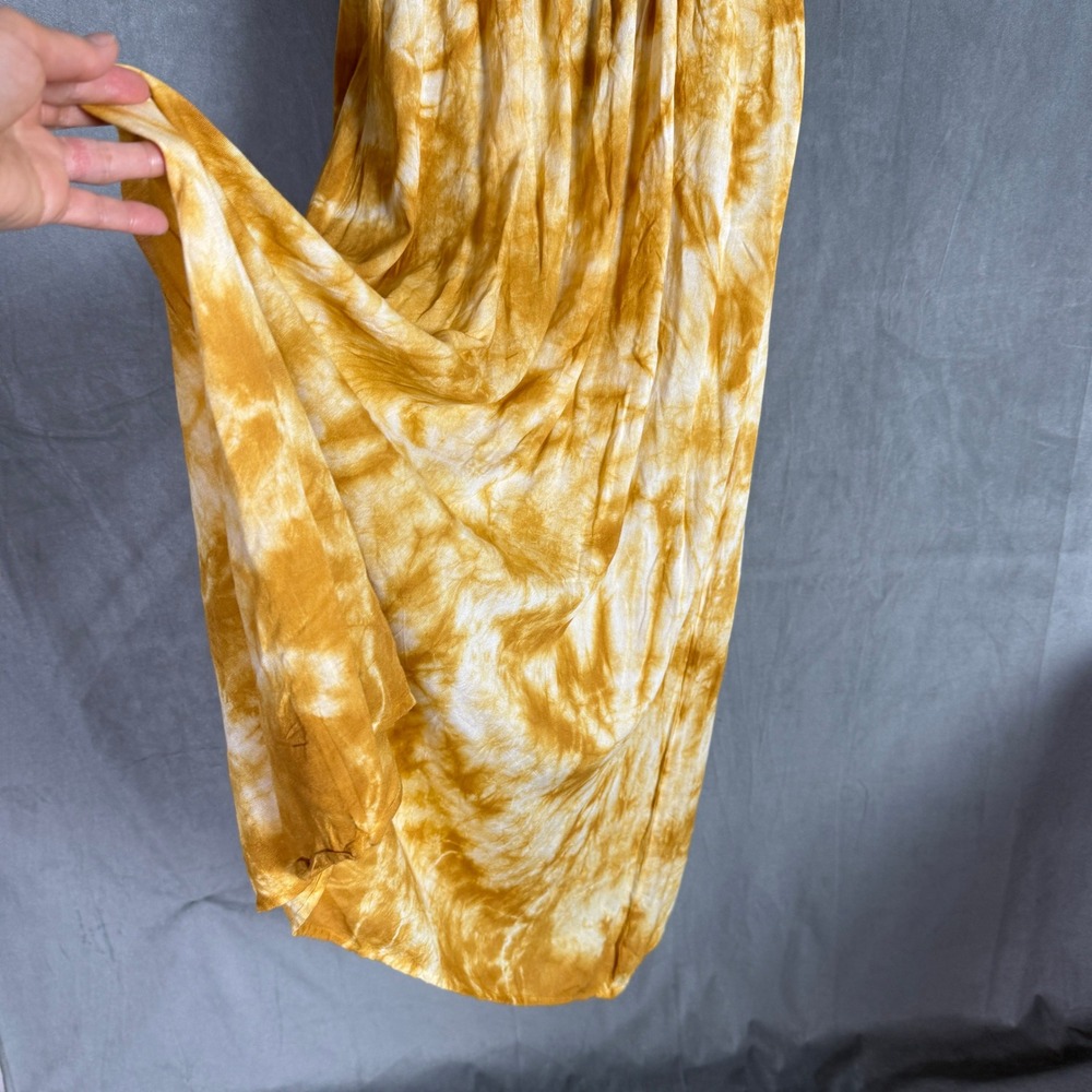 Raviya Mustard Yellow Tie Dye Maxi Dress Womens M NWT Crochet Summer Beachy - Picture 14 of 16